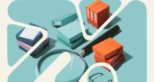 Explore These Ultra-Helpful Museum Toolkits graphic illustration of a magnifying glass surrounded by files