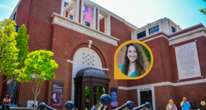 Learn From a Pro: Q&A With Marissa Stern, Social Media Manager for the Museum of the American Revolution Front view of the Museum of the American Revolution overlayed with a photo of social media manager Marissa Stern