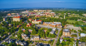 October 22 – 24 | MCN Annual Conference Aerial view of Lawrence, KS