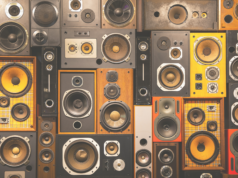 The Case for Digital Sound Enhancements in Exhibitions A wall of different audio speakers.