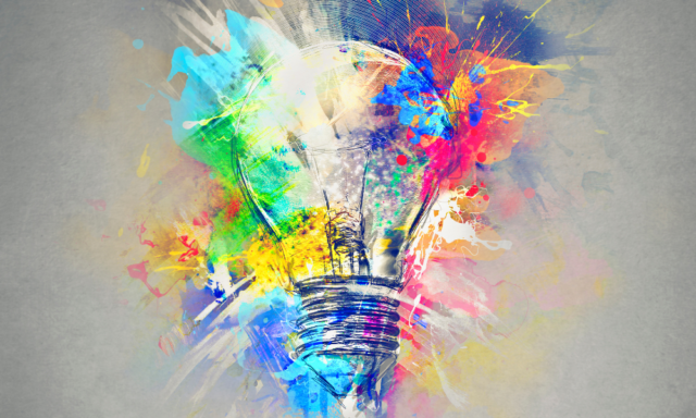 Colored chalk rendering of a lightbulb to represent a great idea