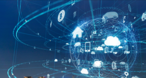 Exploring the Best IoT Devices for Smarter Museum Operations A city skyline at night overlayed with a rendering indicating IoT data collection