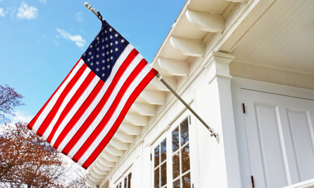 American Flag on Sandy Hook Light House Museum