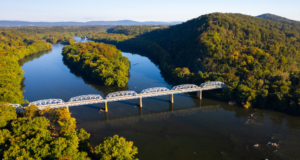 February 17 – 19 | SMA 2025 Aerial view of the Point of Rocks bridge over Seneca Lake, Gaithersburg, Maryland, United States