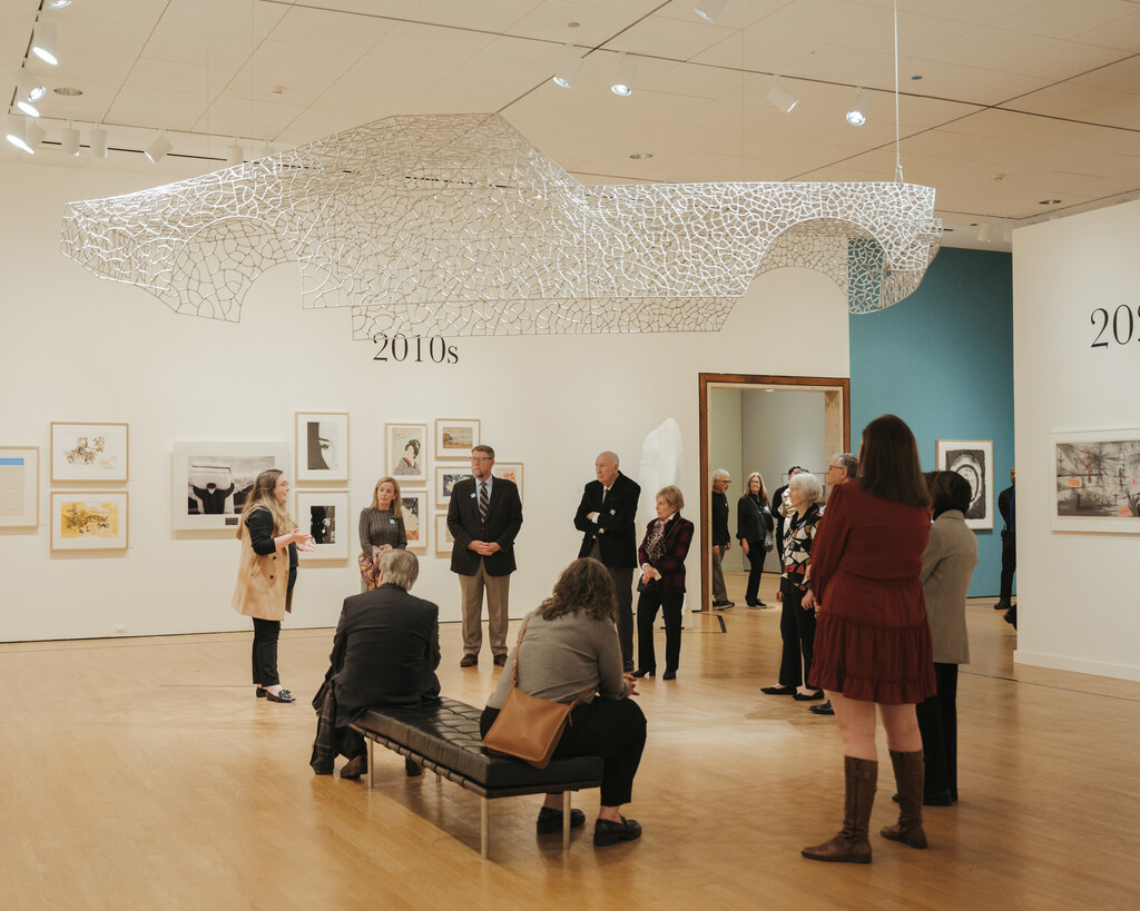 Group of visitors at OKCMOA From the Vault exhibition