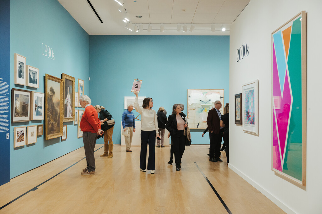 Group of visitors at OKCMOA From the Vault exhibition