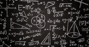 September 25 | Creating Math Engagement Experiences in Children’s Museums math figures and equations covering a black chalkboard