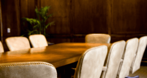 Museum Board Yearly Self-Evaluation Checklist an empty boardroom