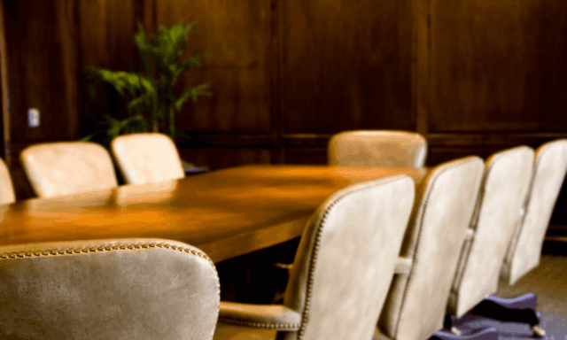 an empty boardroom