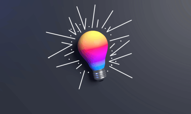 rainbow lightbulb to represent creativity
