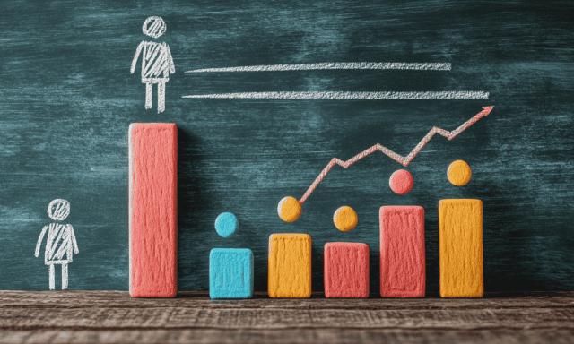 chalkboard drawings to represent career growth