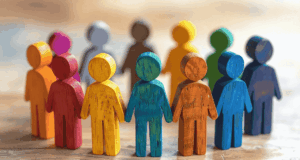 November 6 | Equitable Approaches to Museum–Community Collaboration Colorful wooden people arranged in a circle