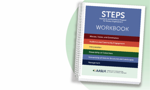 A graphic of AASLH STEPS manual