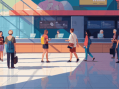 Museum Membership Renewal & Retention Strategy An illustration of museum visitors near a ticket counter