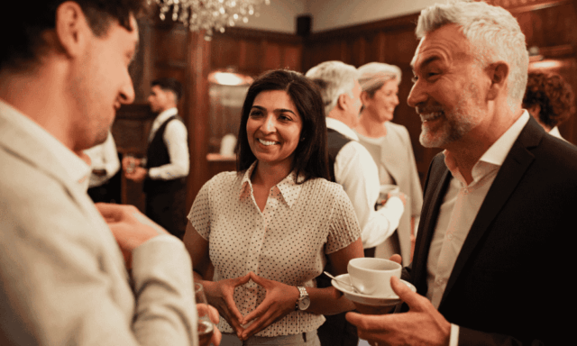 museum networking tips A group of people networking at an event